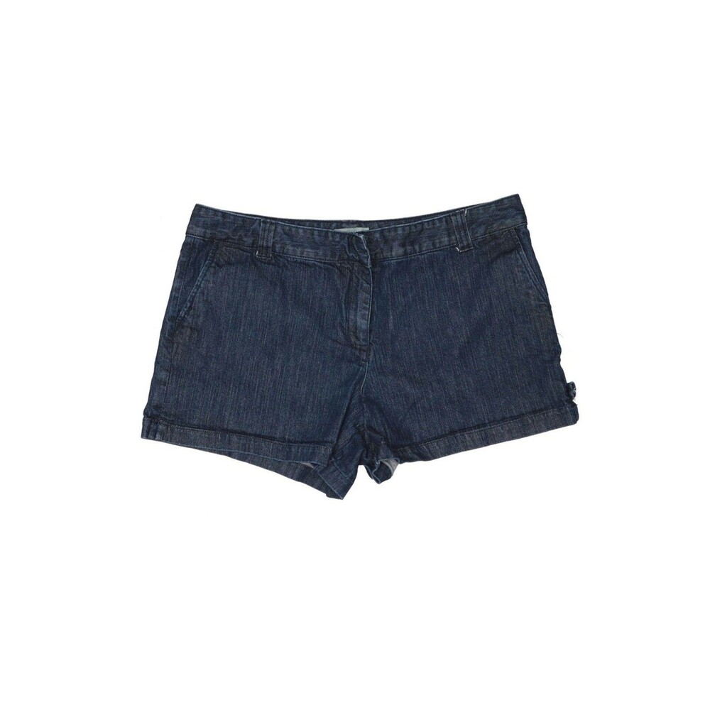 Denim Shorts Womens 16 Dark Wash 100% Cotton High Rise